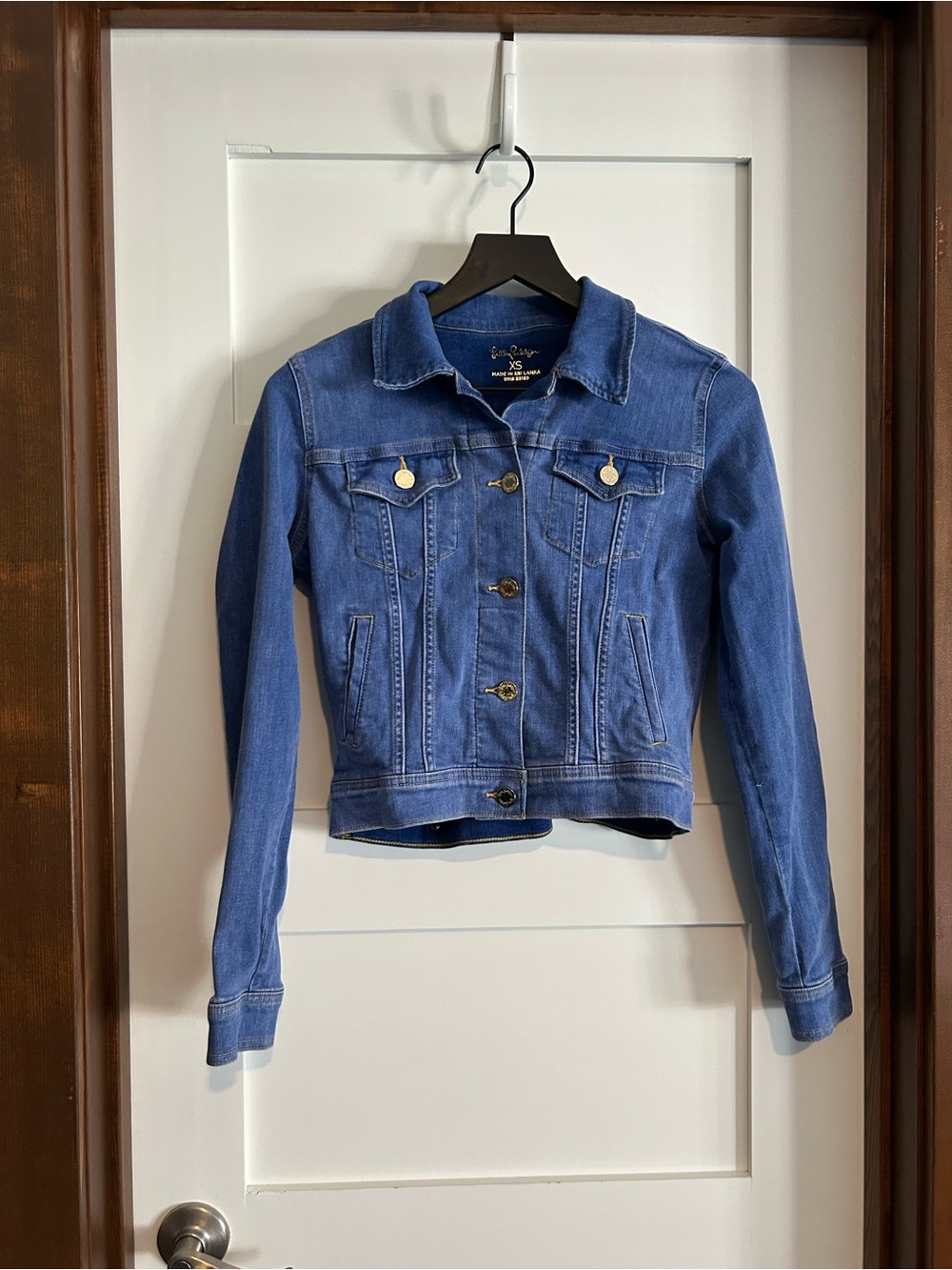 Lilly Pulitzer Cropped Denim Jacket Size XS